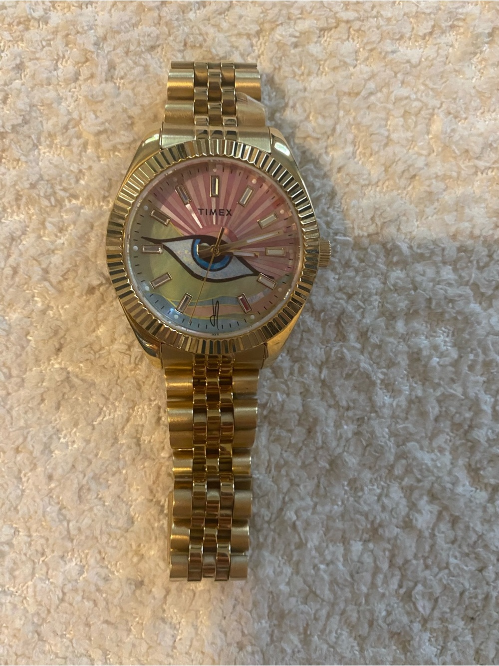 Jacquie Aiche x Timex Gold-Tone Bracelet Watch